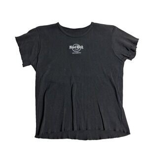 Vintage Hard Rock Womens Y2K Sacramento baby doll Short Sleeve T shirt Sz M KC